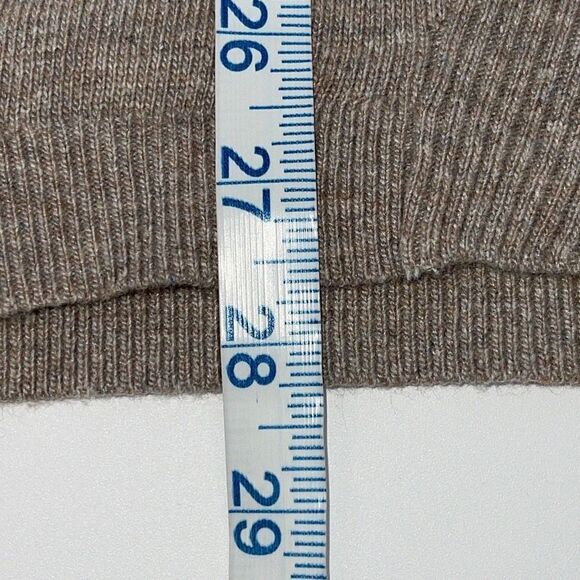 LOFT Womens Cardigan Sweater Open Front Ribbed Long Sleeve Gray Tan Small Petite - Picture 6 of 6